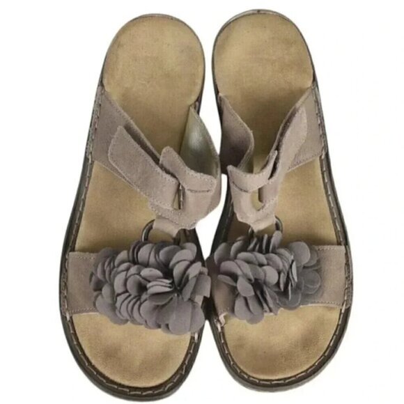 Rieker Flower Sandals Adjustable Straps Leather Slip On Brown Tan EU 40 - Picture 10 of 10